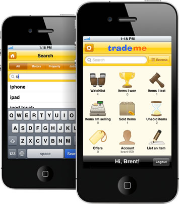 Trade Me for iPhone.