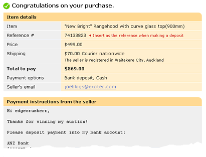 Specify shipping options