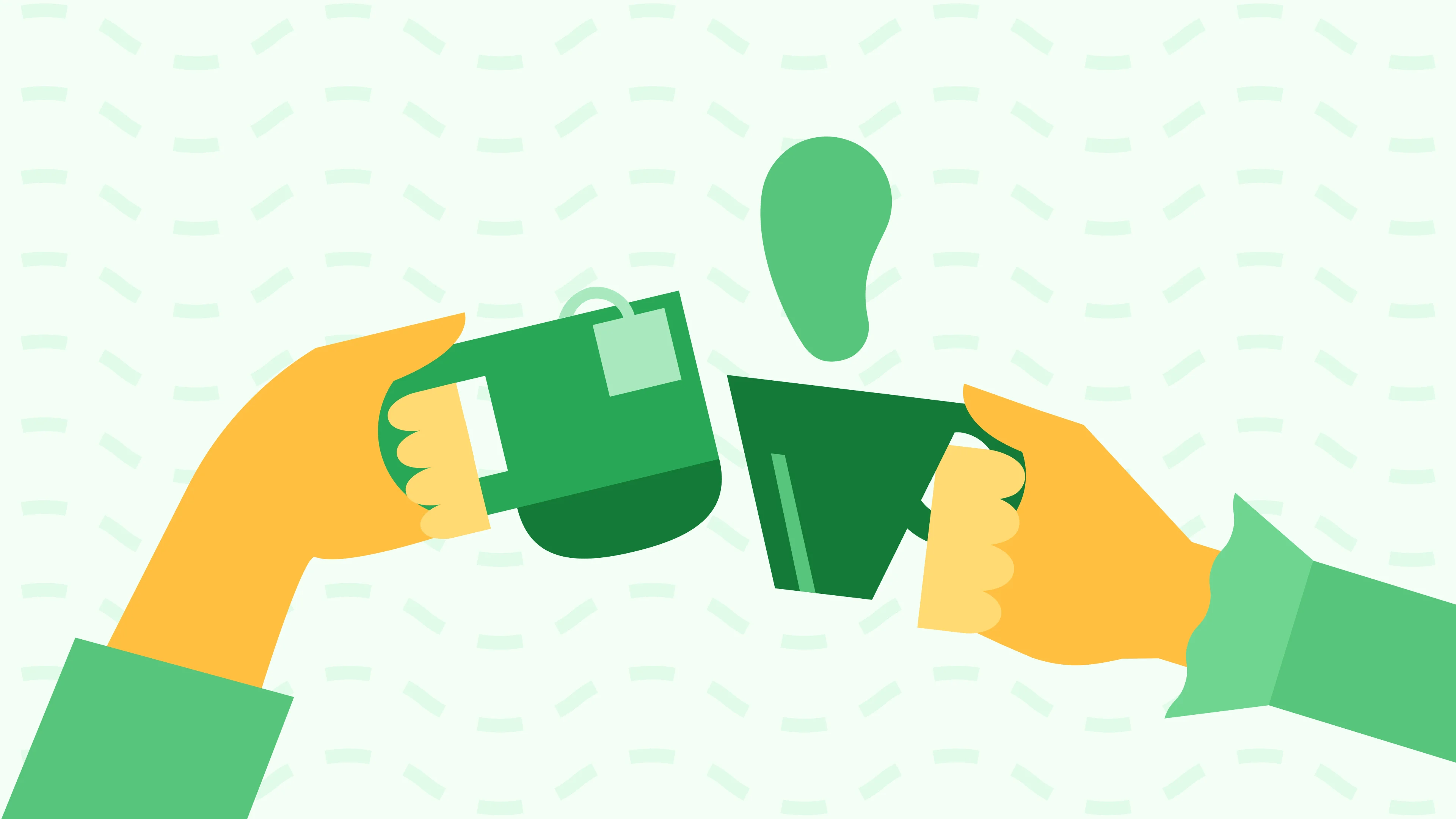 Agent sitting down explaining paperwork to a couple