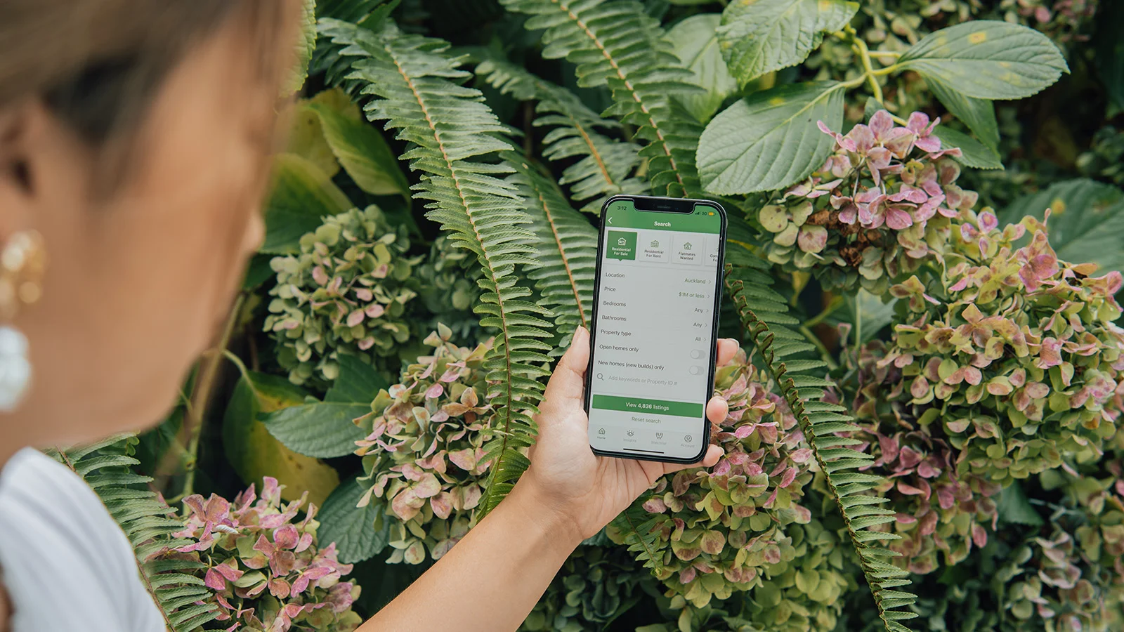 Phone showing trade me property