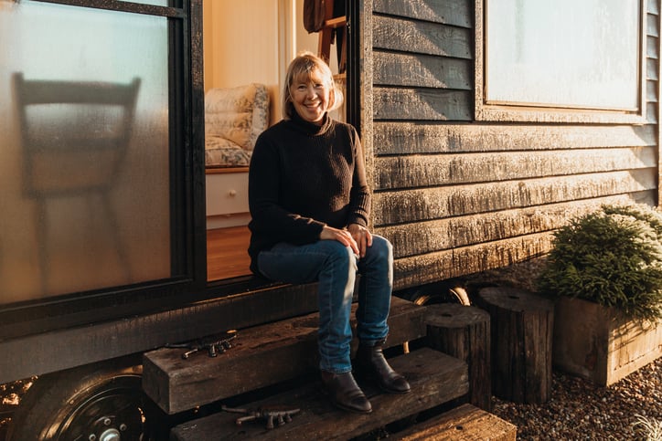 Granny flat in a families backyard