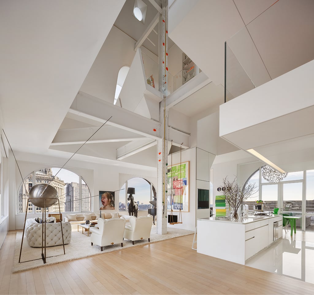 A Kiwi tech couple is selling their unique New York penthouse, complete with a giant slide, for US$20 million.