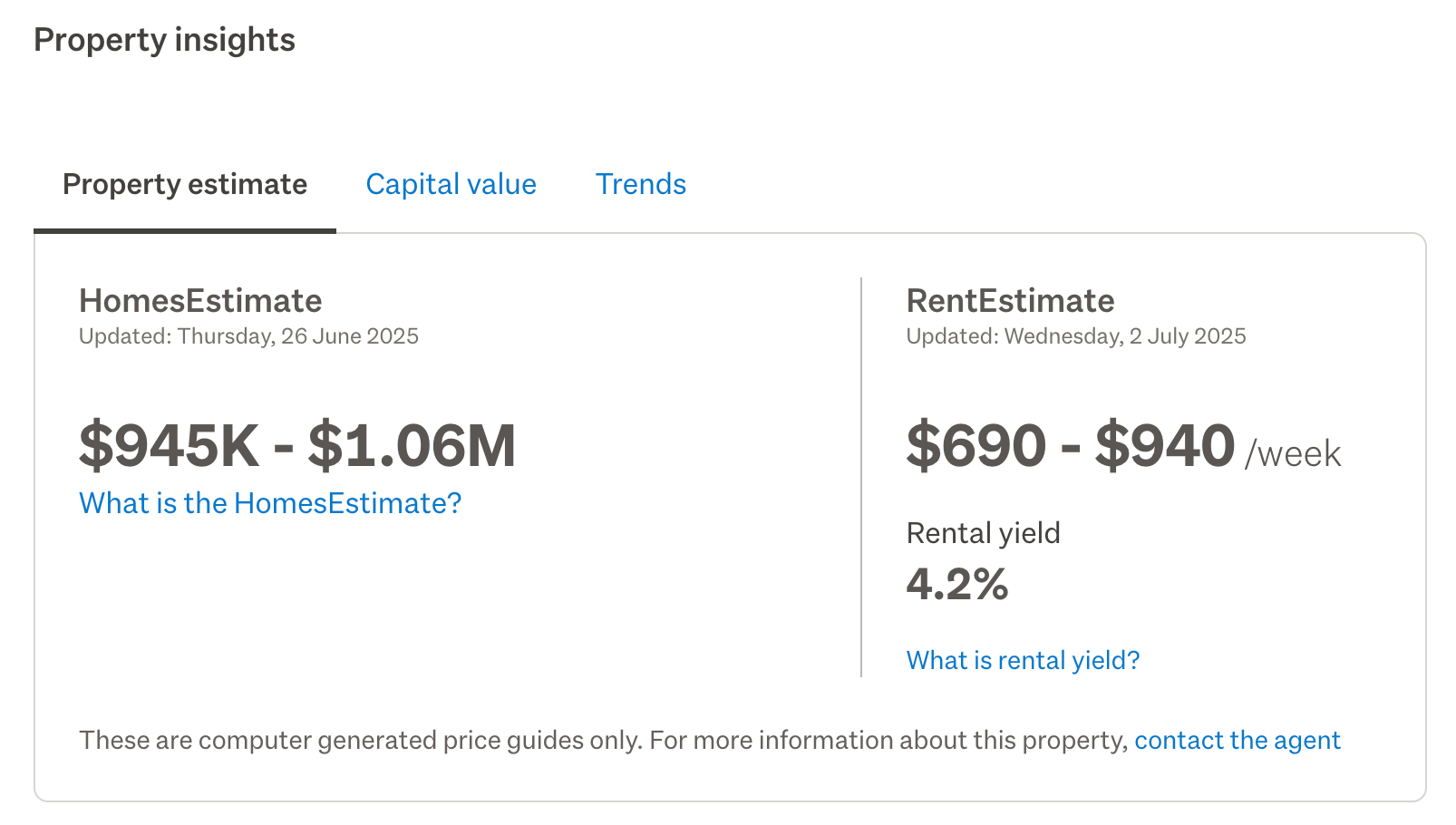 HomesEstimate example