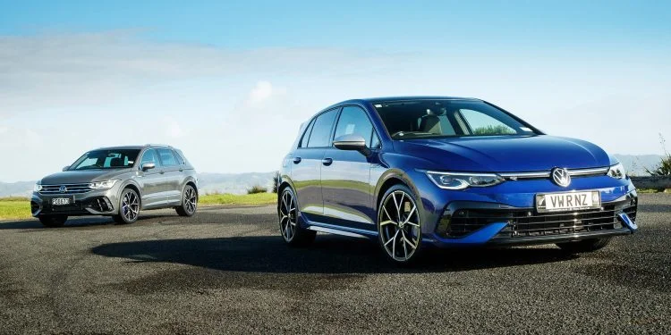 2022 Volkswagen Golf R and Tiguan R