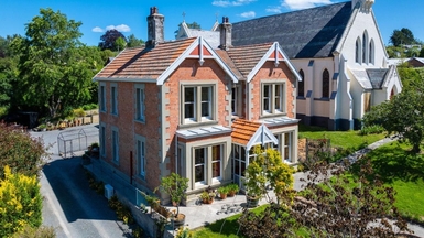 Historic church and presbytery exterior