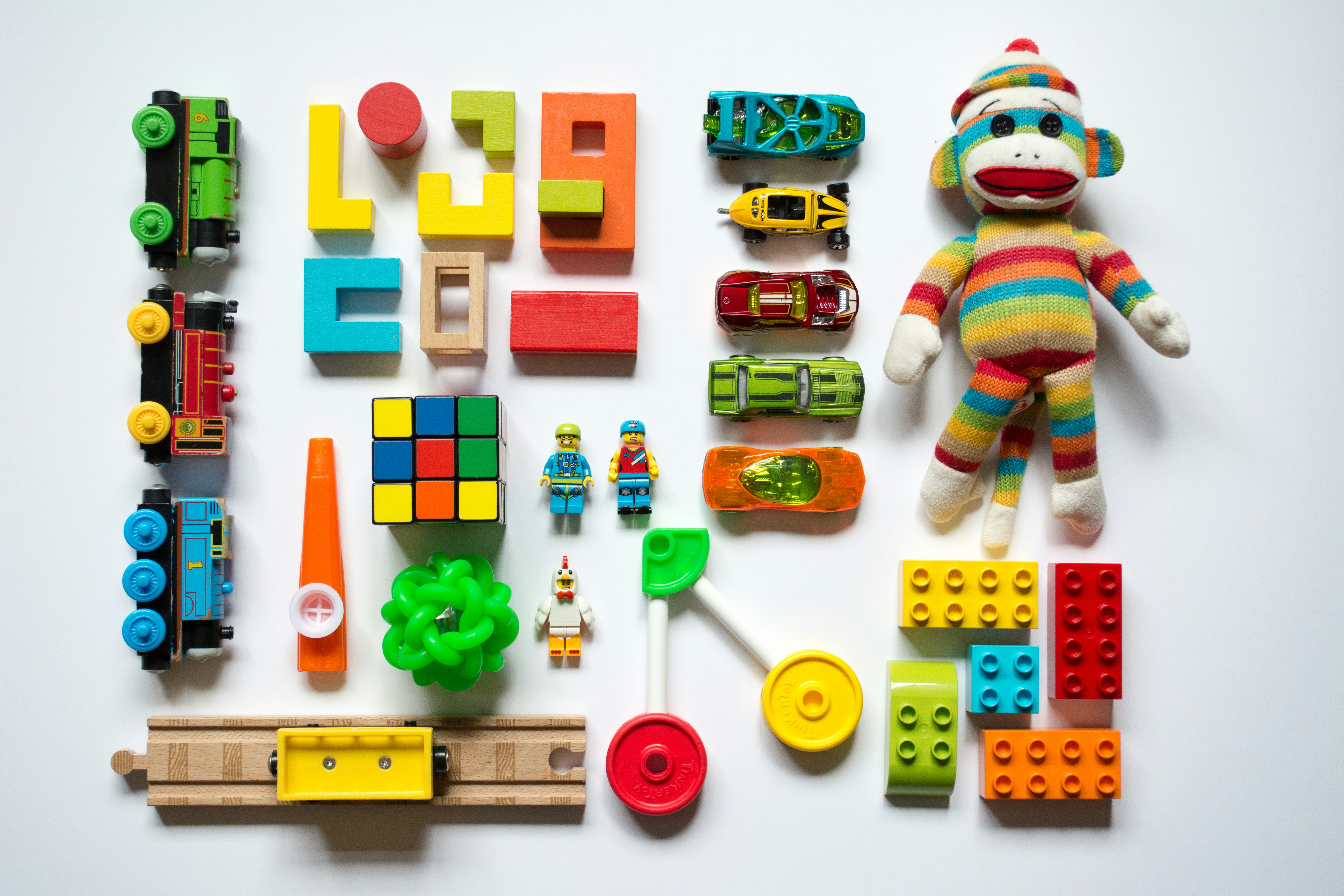 A variety of colourful toys.