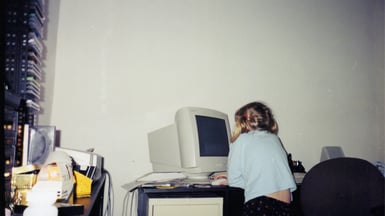 Child on computer in 2000