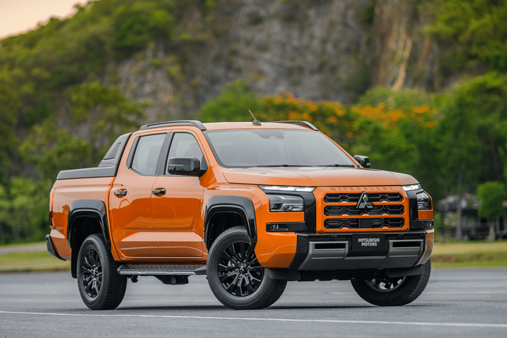 2024 Orange Mitsubishi Triton VRX well side