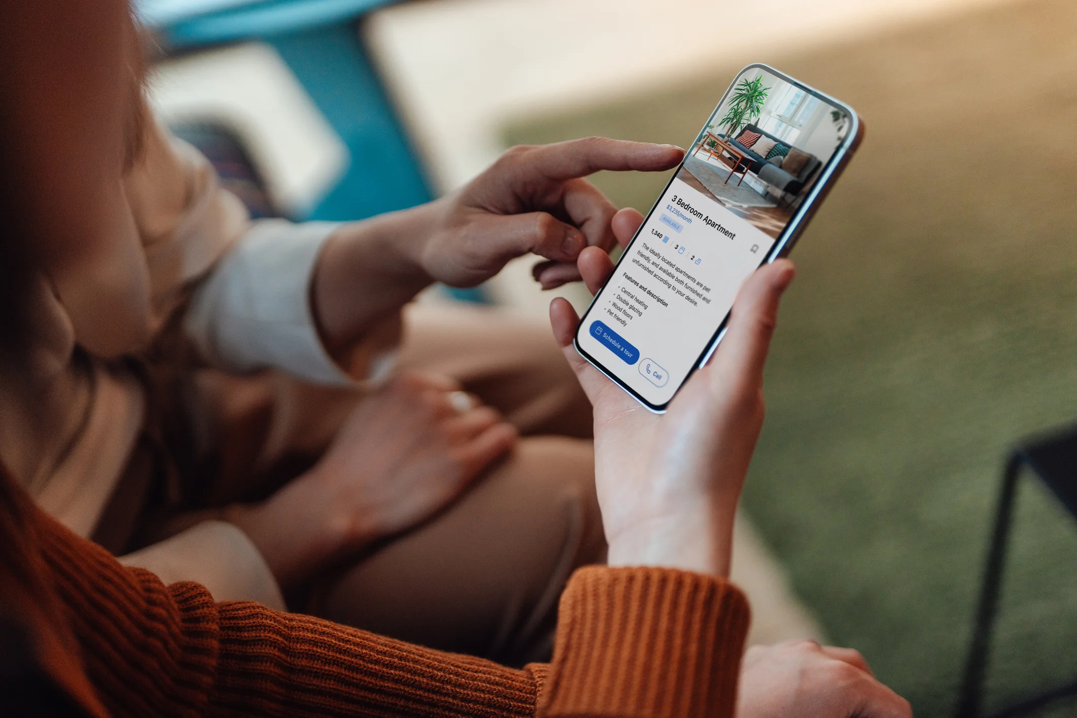 Scrolling property on a phone