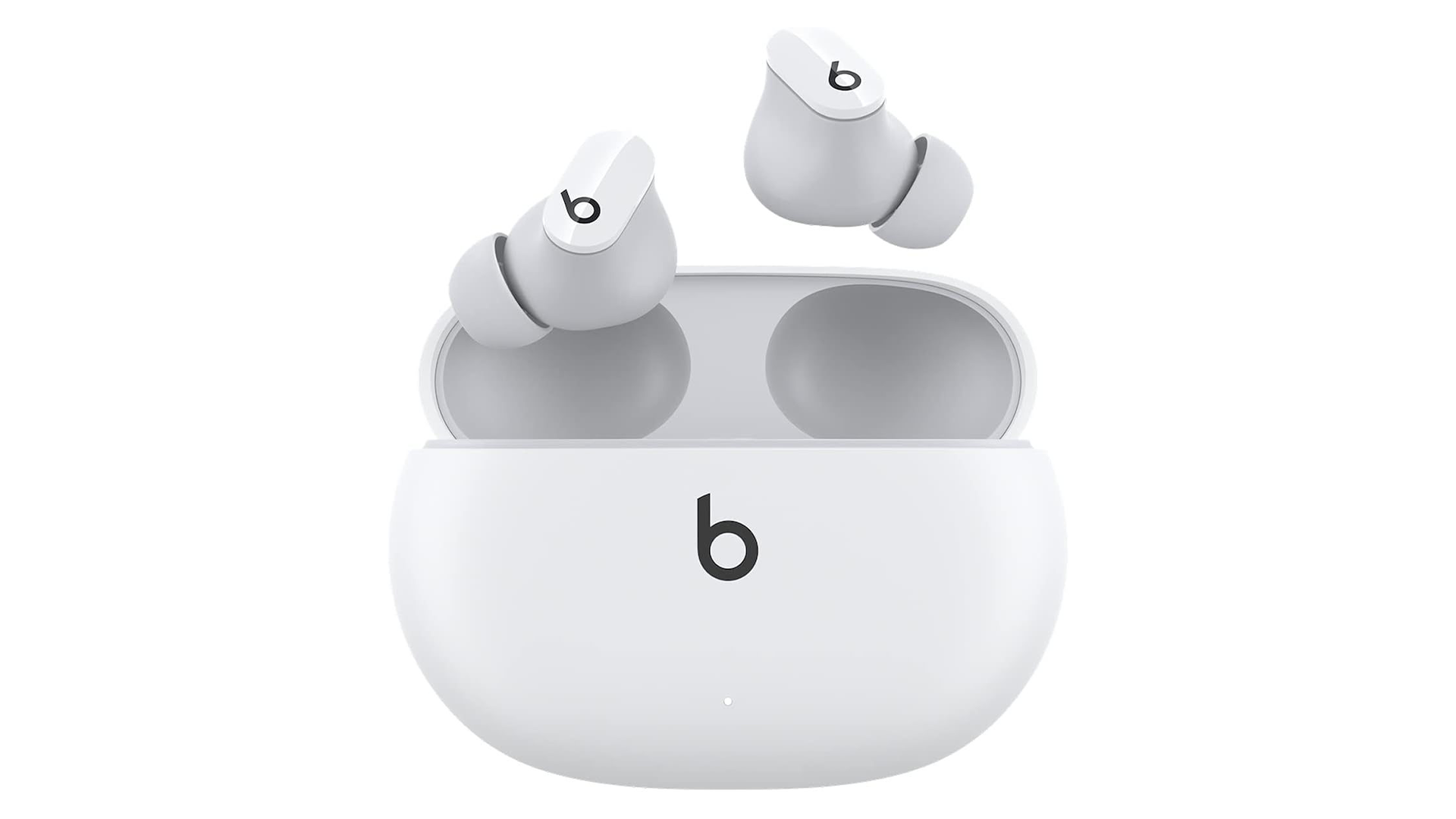 A great gift for Mum – a pair of white Beats Studio Buds with their charging case.