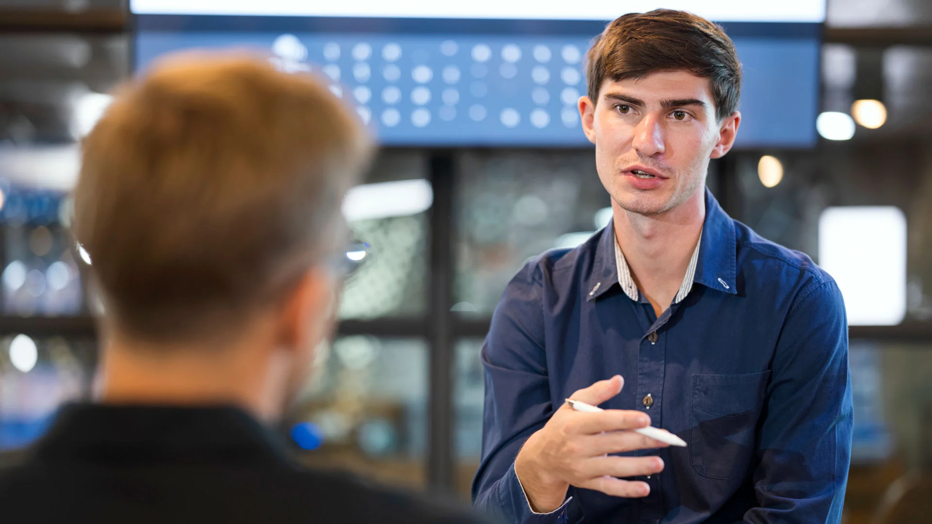 Salary conversation between an employee and his manager.