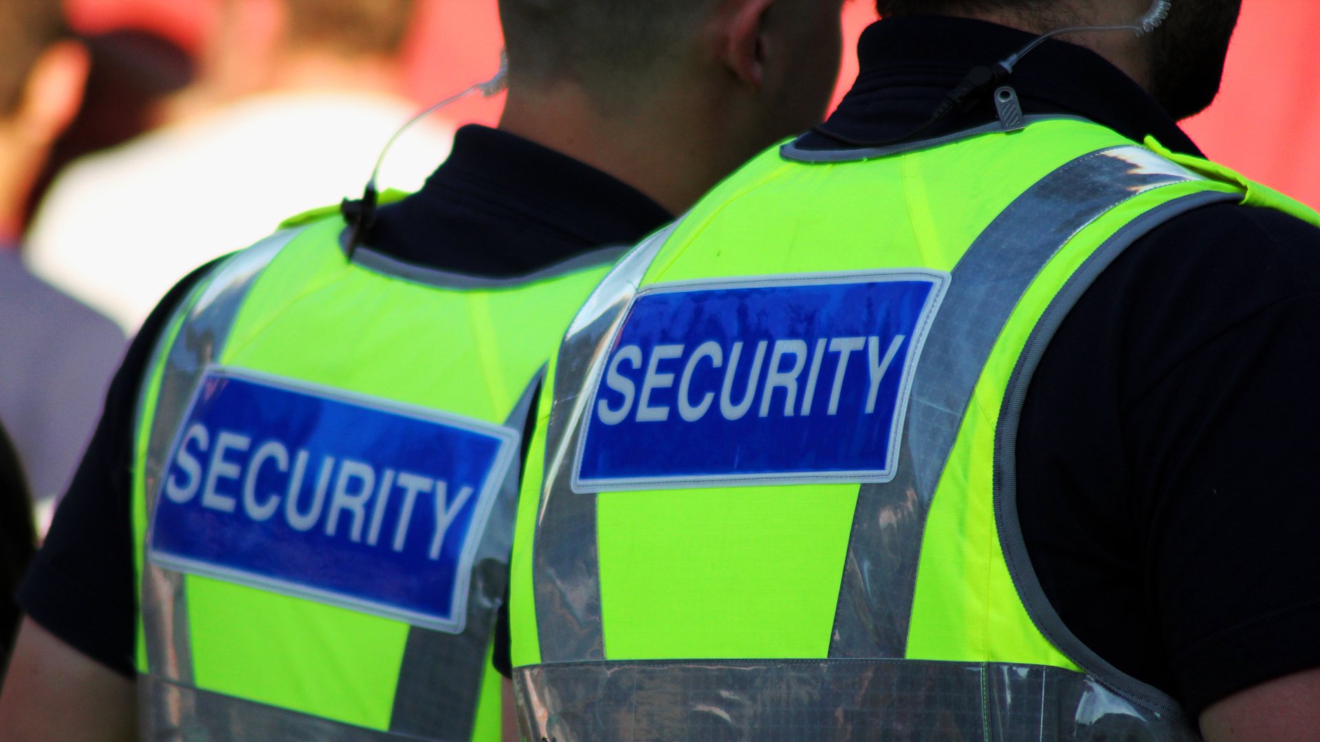 Security guards working at an event