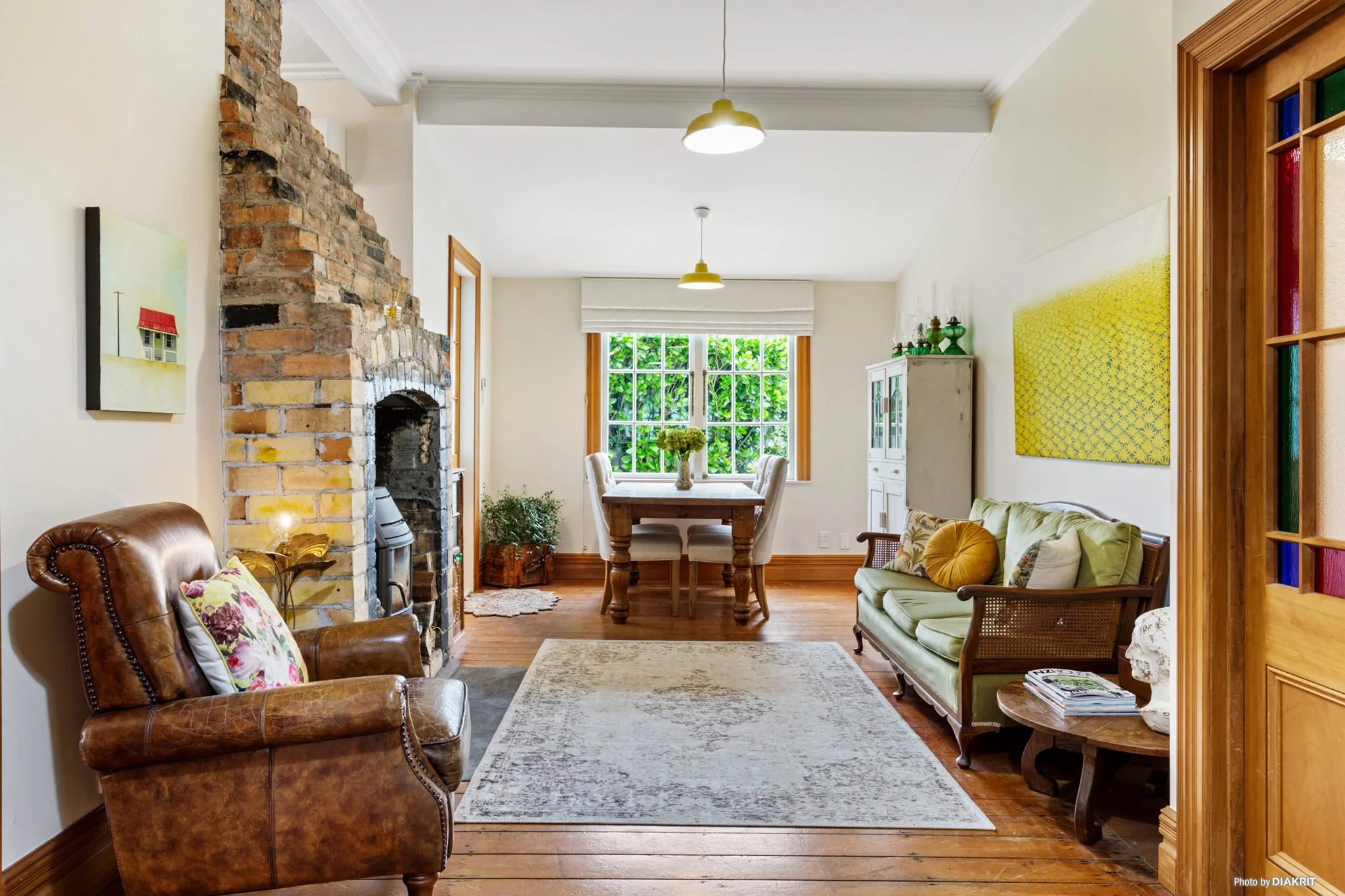 Unpacking boxes in a small home.