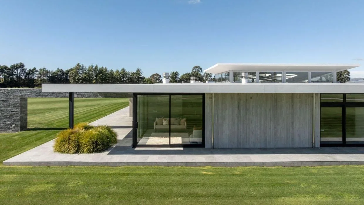 Exterior of modern property