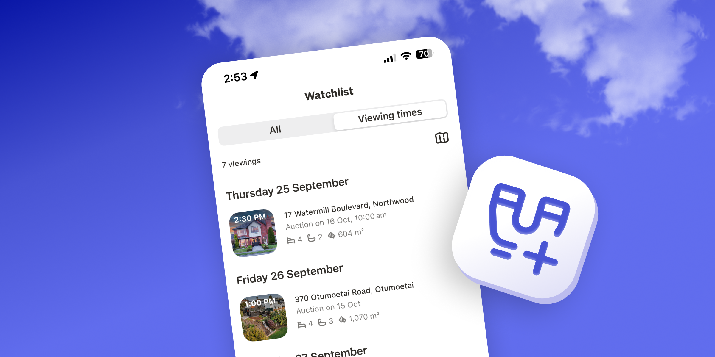 App with Watchlist icon
