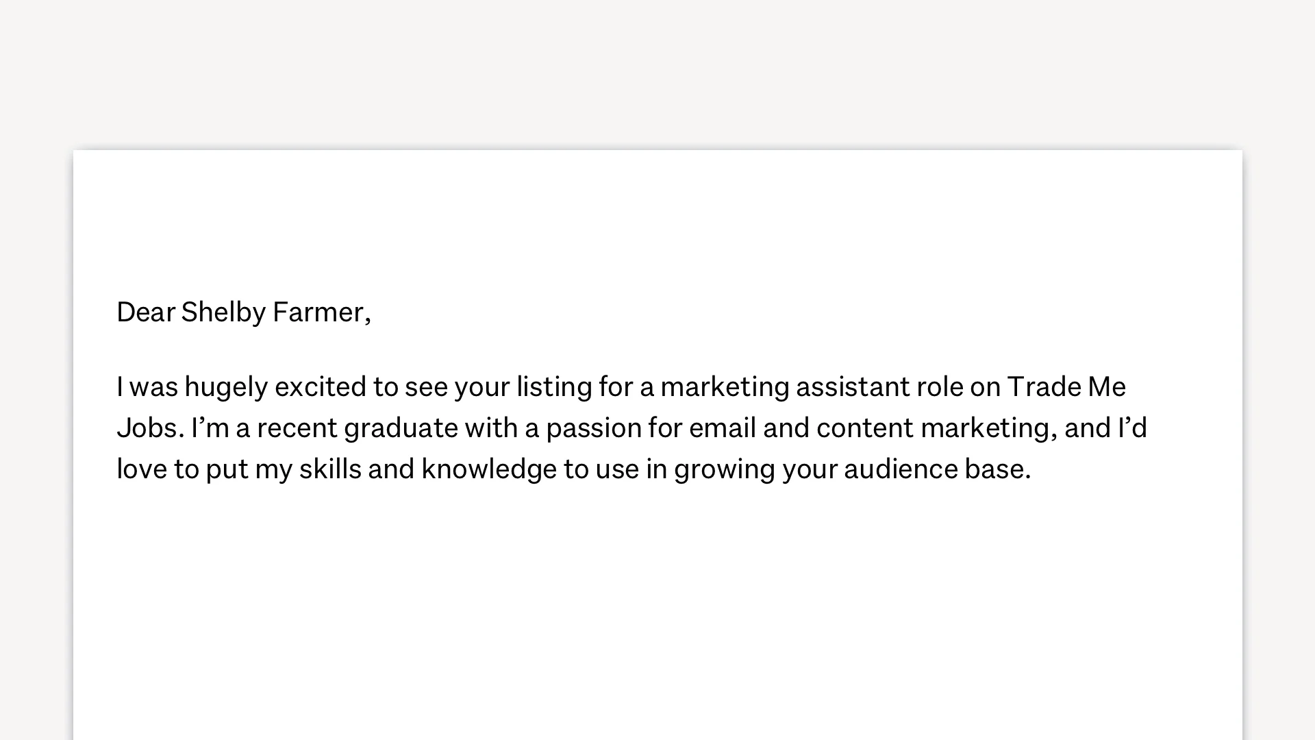 Cover letter intros need to be attention grabbing and well written
