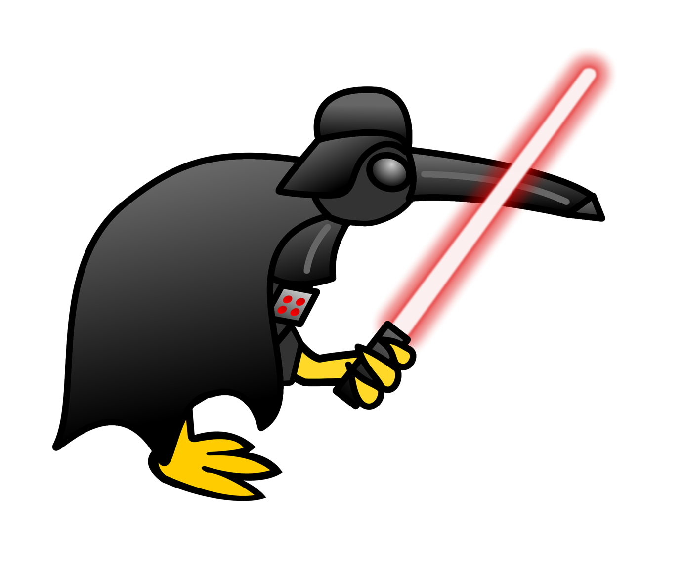 A Trade Me Kiwi in a Darth Vader costume