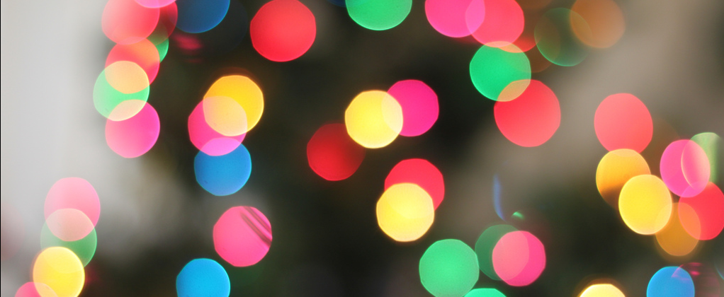 Blurred Christmas fairy lights