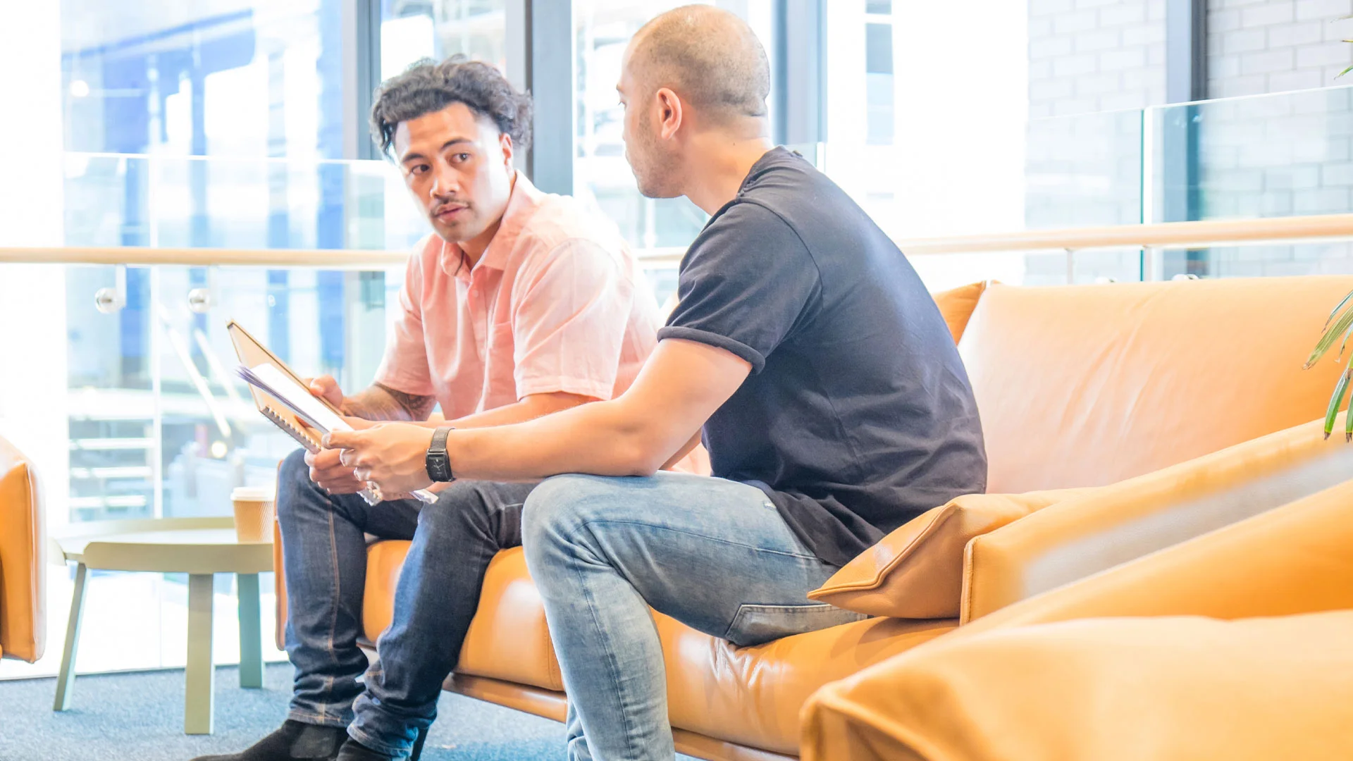 Informal job interview taking place in New Zealand.