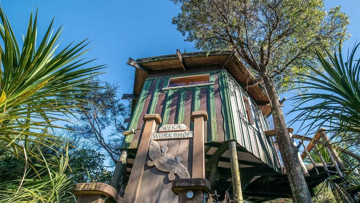 Exterior of studio Cooper built for Karen