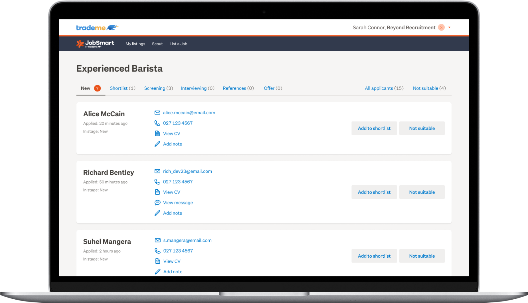 Here's what to do once you've uploaded a listing to Trade Me Jobs.