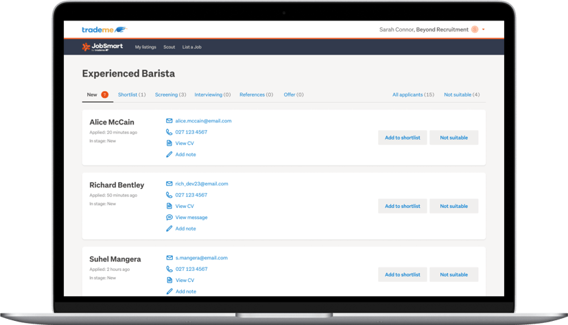 Trade Me Jobs Profiles: Candidate Database | Trade Me Jobs