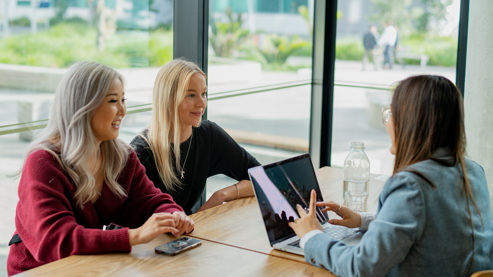 Employees catching up at regional hub