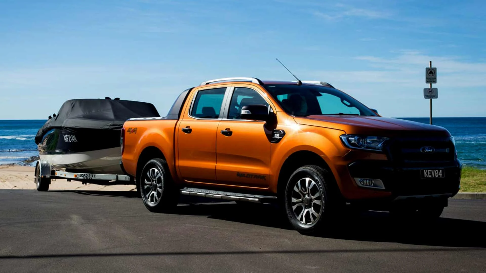 Ford Ranger towing a boat