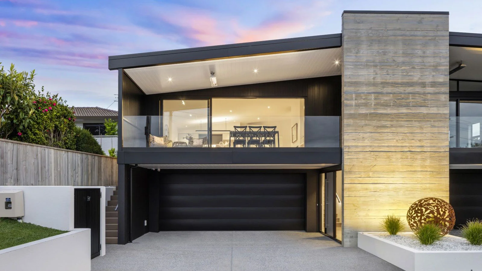 Modern home in Tauranga with views out to the water