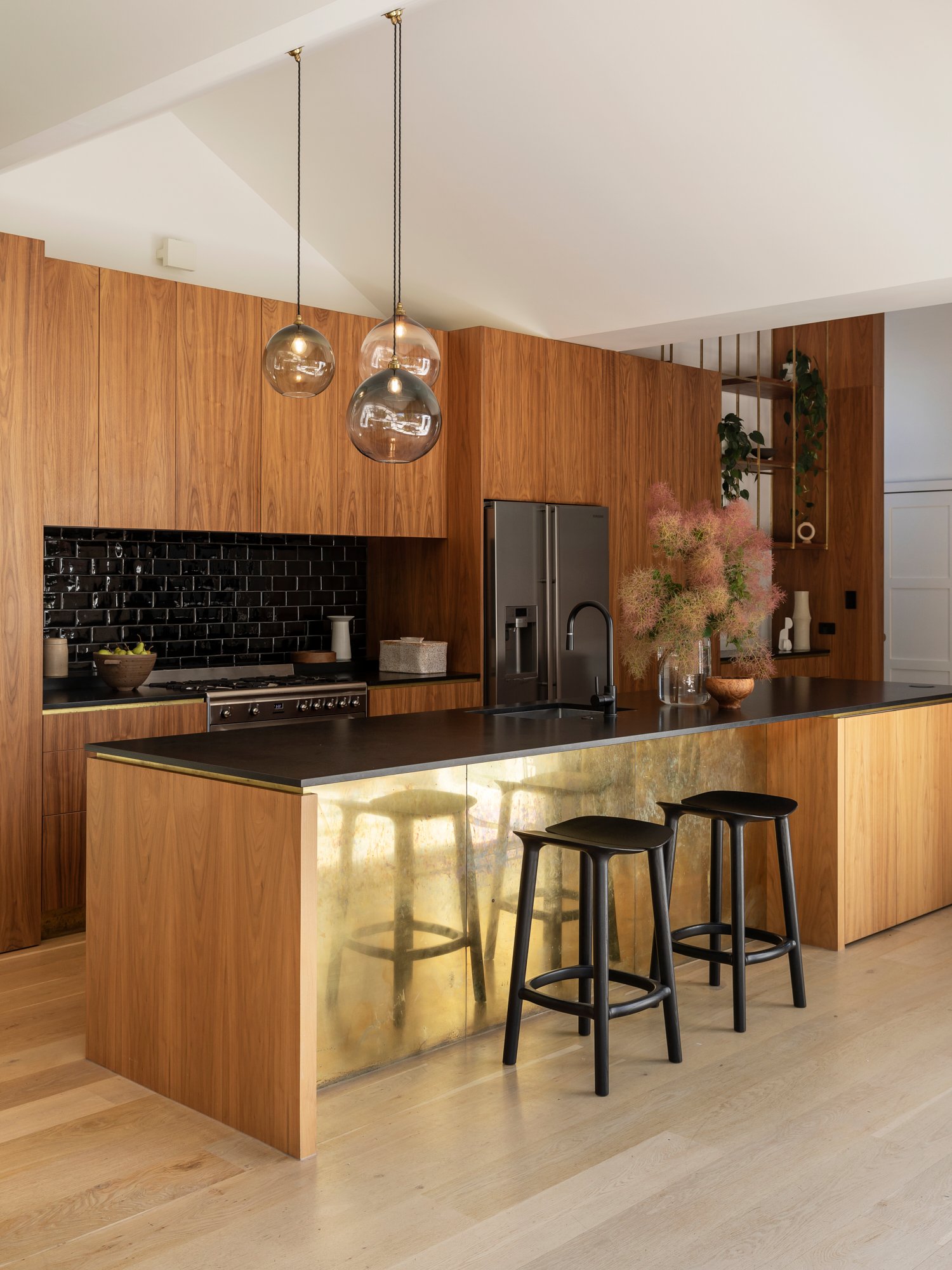 The stunning kitchen with modern interior features