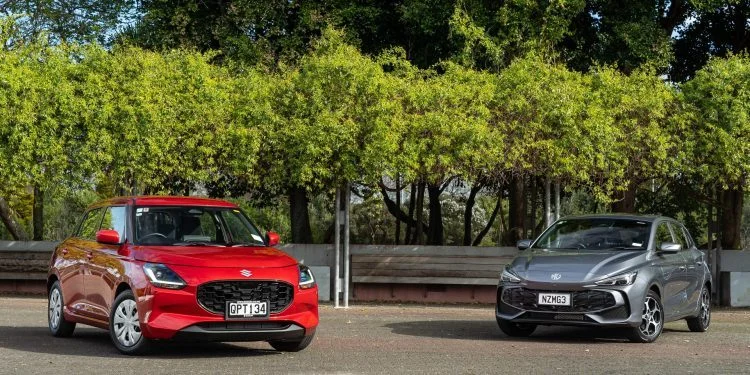 Suzuki-Swift-vs-MG3-front-comparison