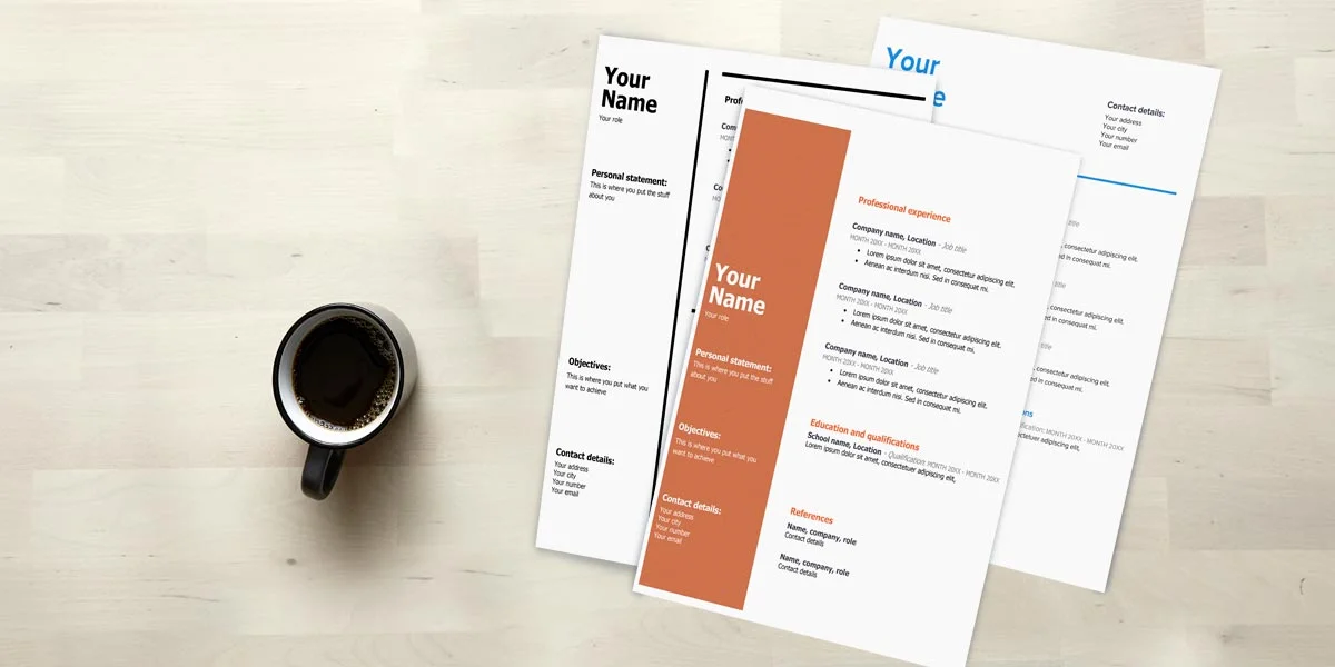 Check out our free CV, NZ style CV templates