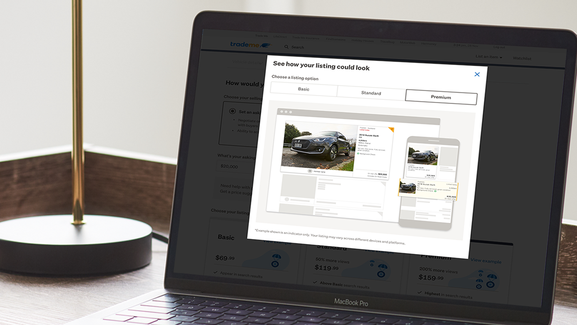 What a Premium listing looks like