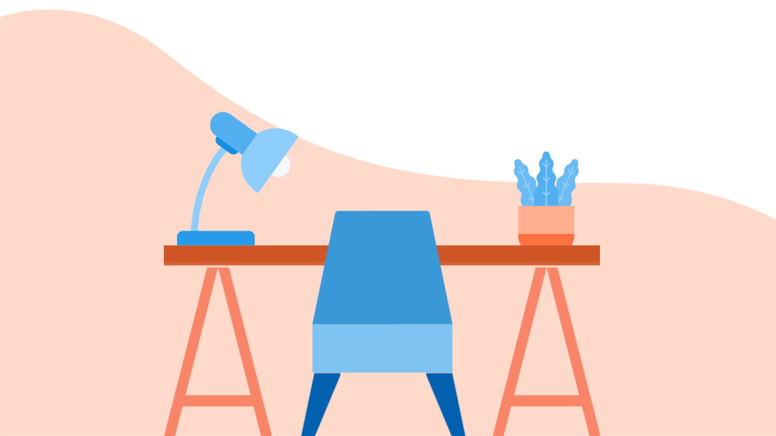 Female employee working from home.