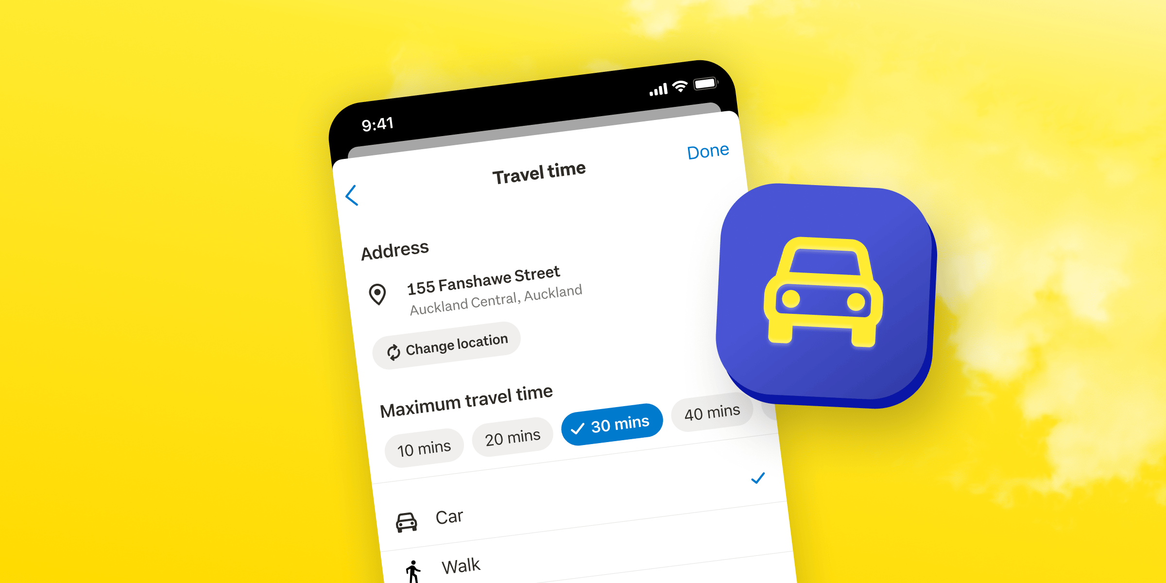 Travel Time on our app