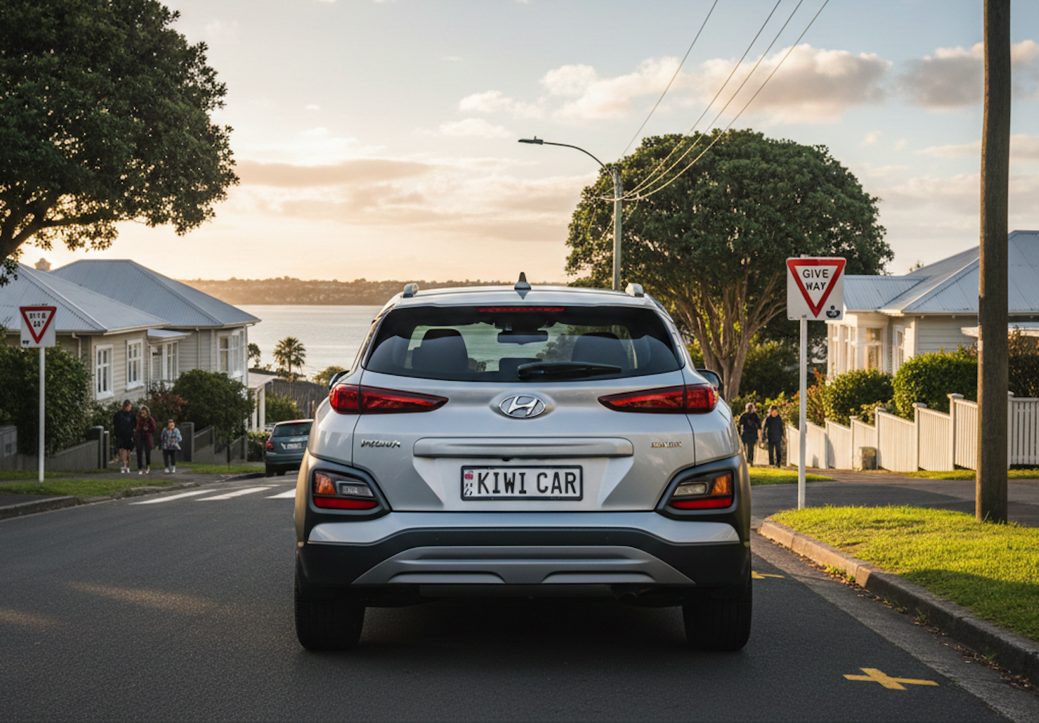 Car Parked On New Zealand Street With Personalised Number Plate