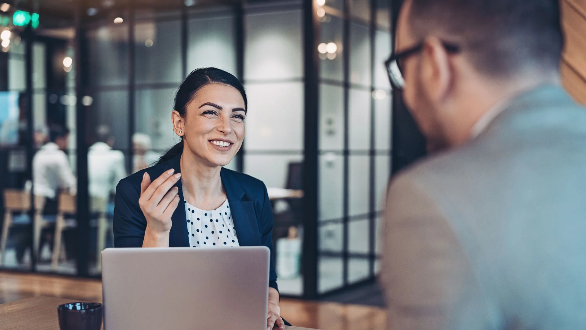 New starter asking question during training session.