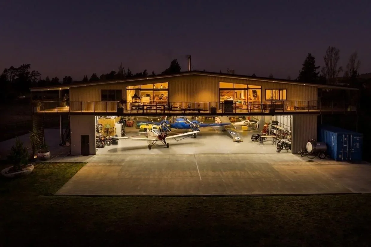 The apartment and hangar in Omaka, Blenheim, is for sale.