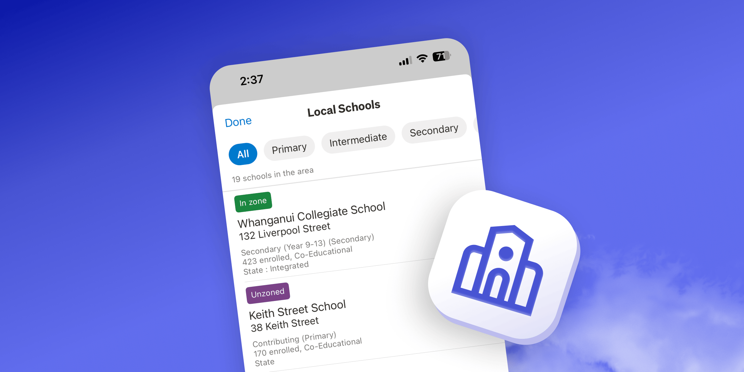 App with school icon