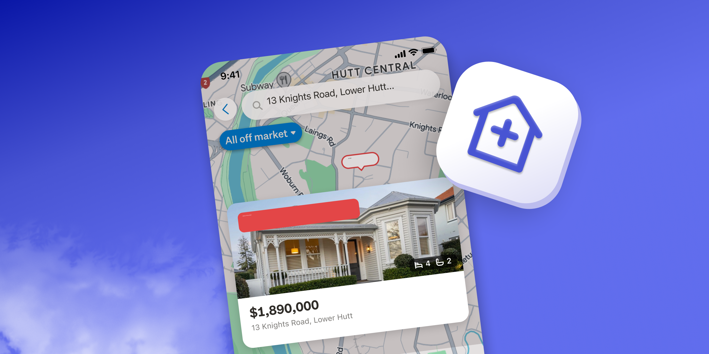 App image with track feature button