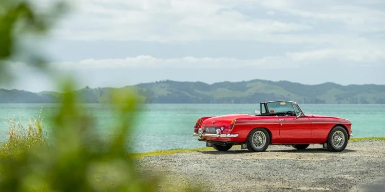 MG MGB Roadster 1965 rear parked shot
