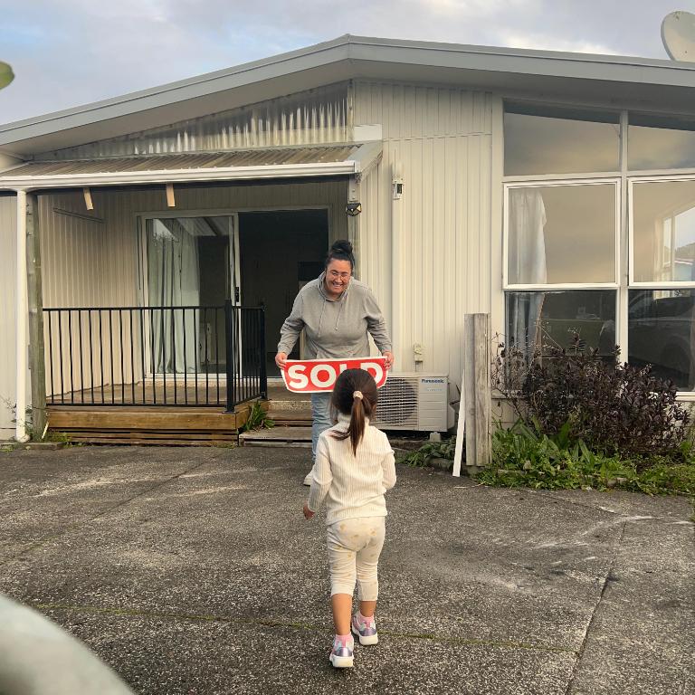 Hosanna Elers and her daughter are overjoyed with their new home in Kaitāia. Photo: Supplied