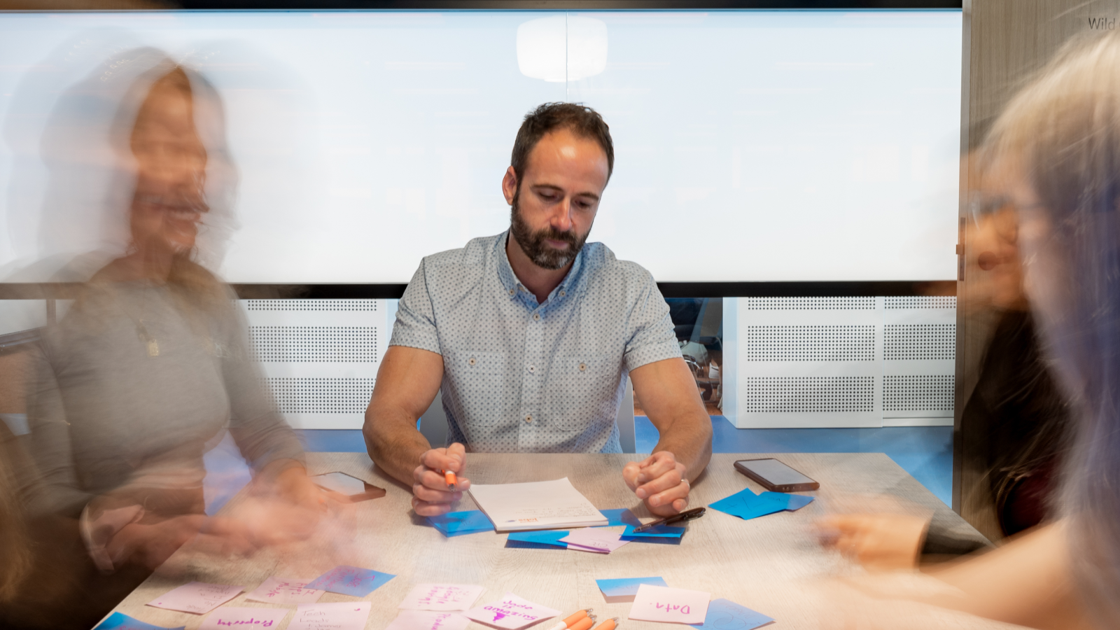 Man feeling burntout at work