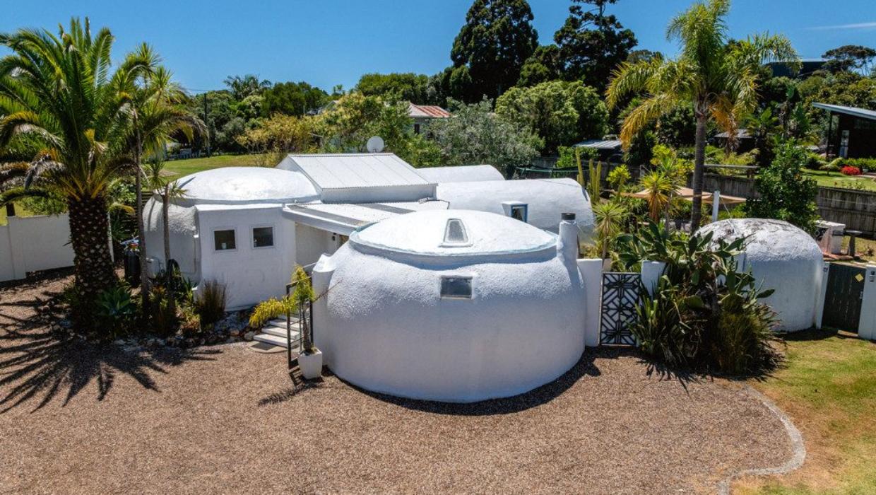 There were plans to build a bigger home on the section. Photo: WAIHEKE HOMES/TRADE ME