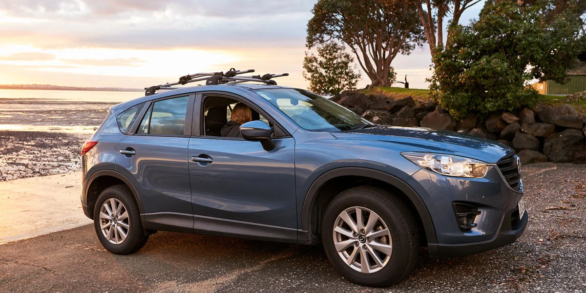 mazda exterior beach sunset