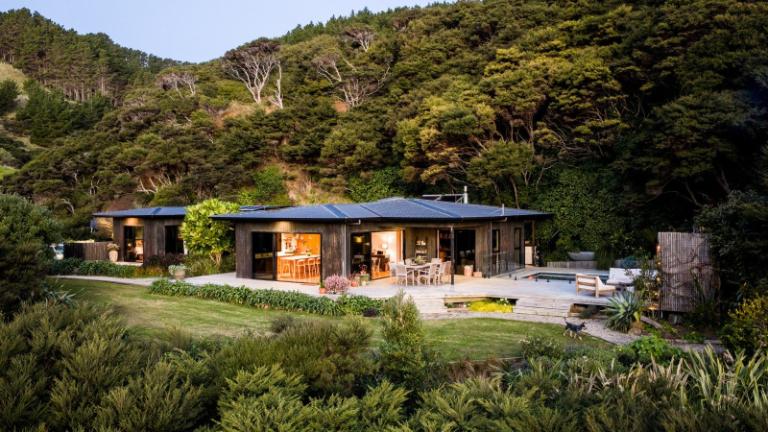 The main home was positioned in a sheltered spot. Photo: BAYLEYS/TRADE ME