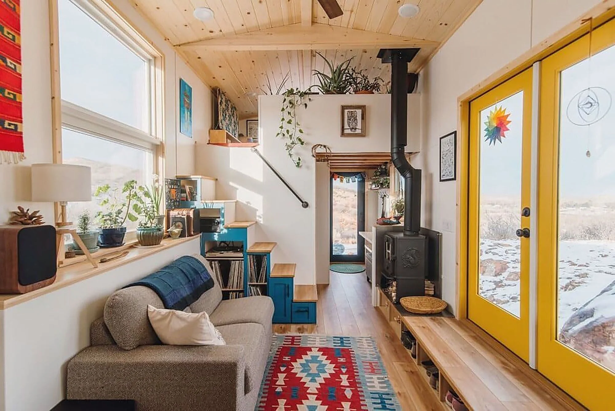 Interior of a tiny home.