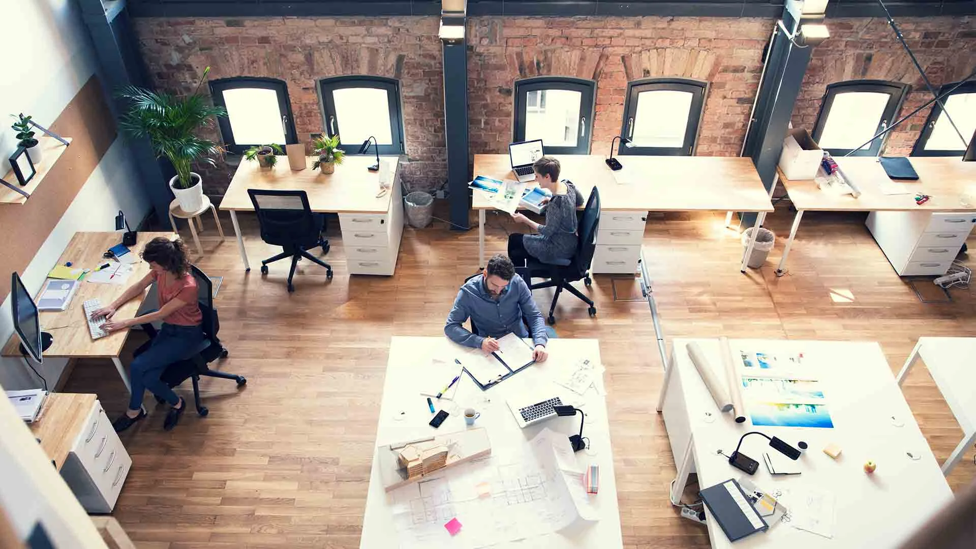 A modern open plan office