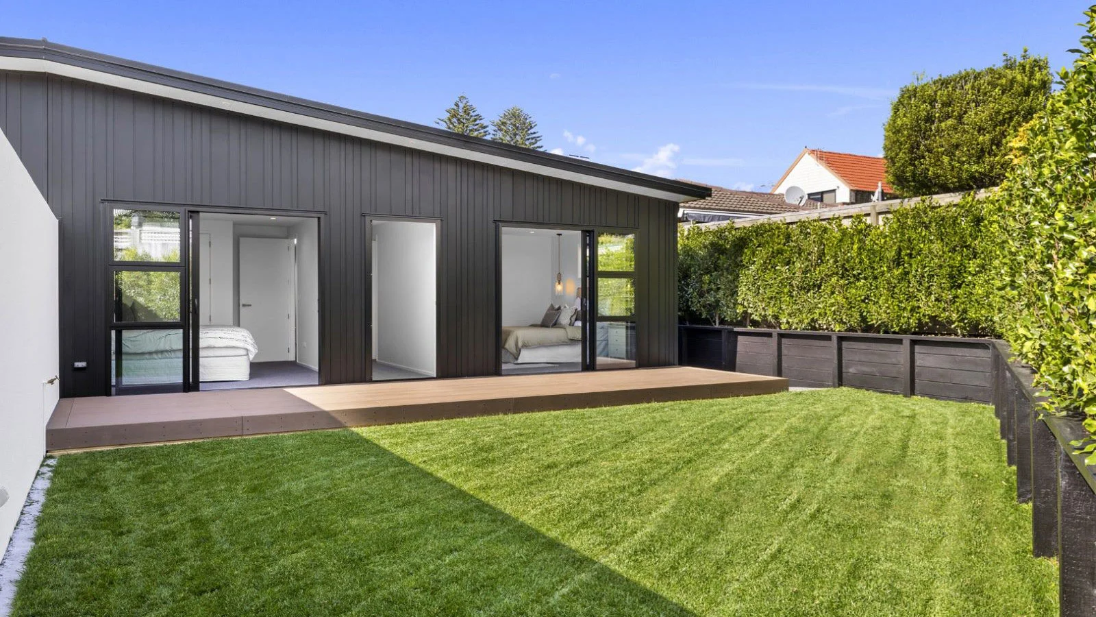 Modern home in Tauranga with views out to the water