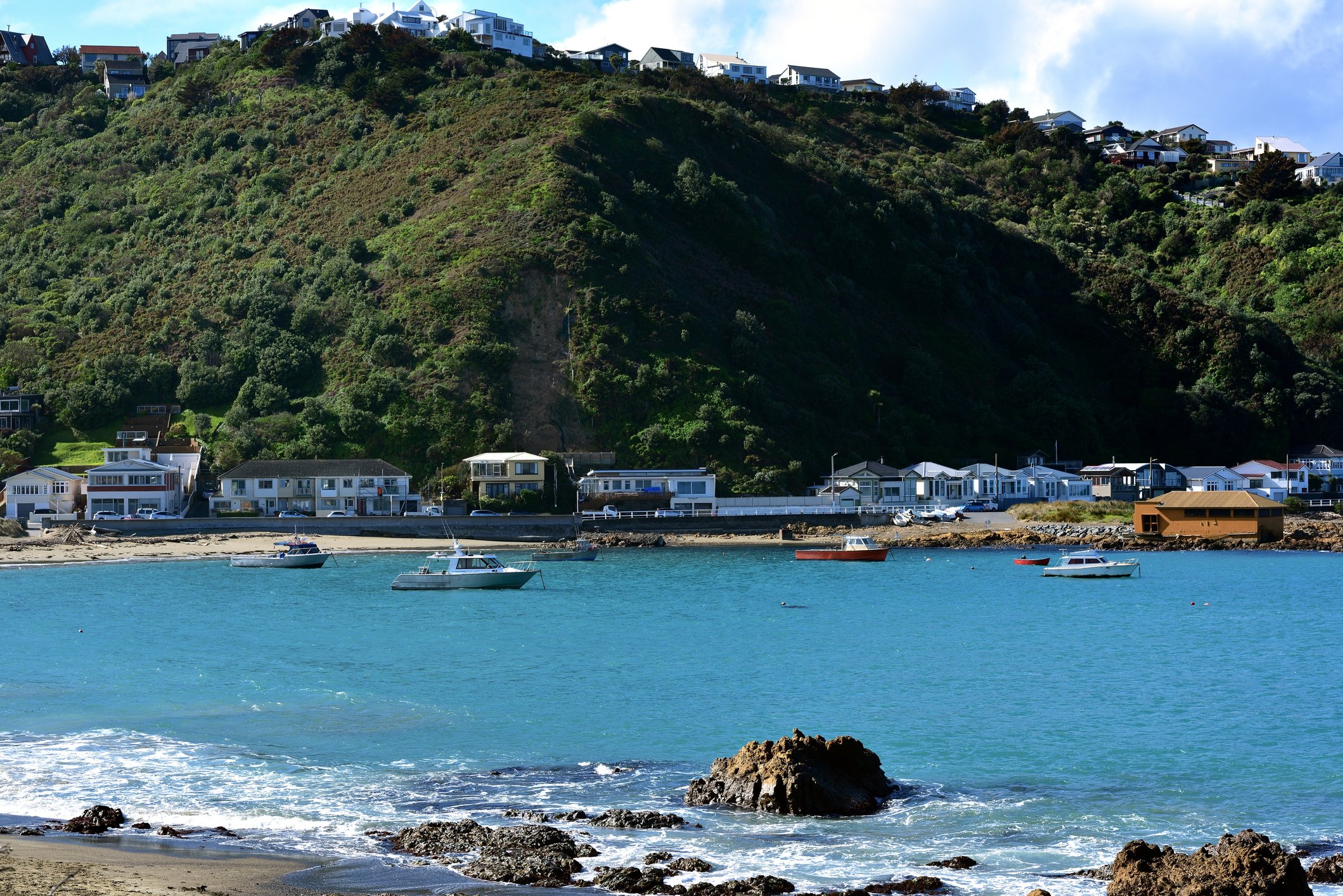 Island Bay from the beach